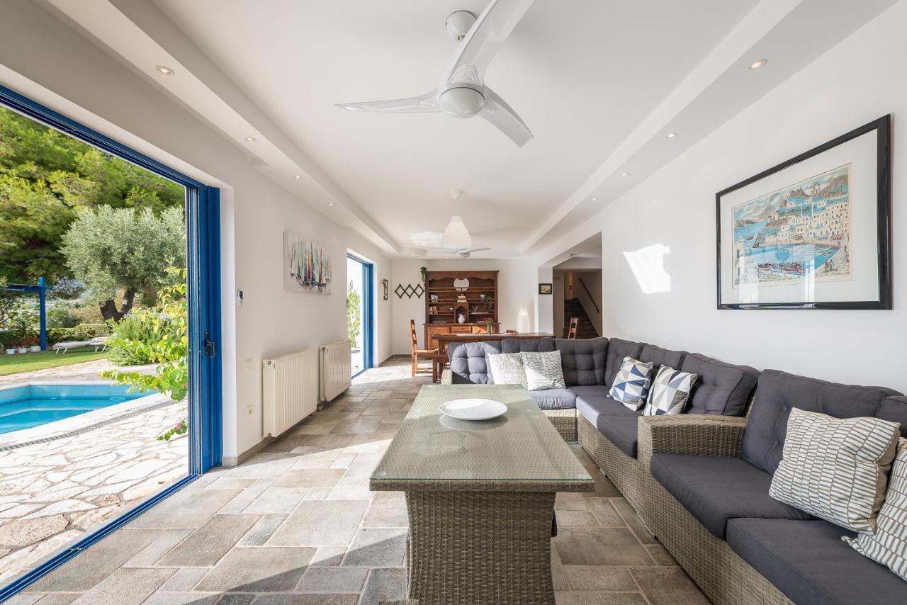 Summer Villa Pasiphae Private Pool - Bbq -Beach 2Min 苏尼翁 外观 照片