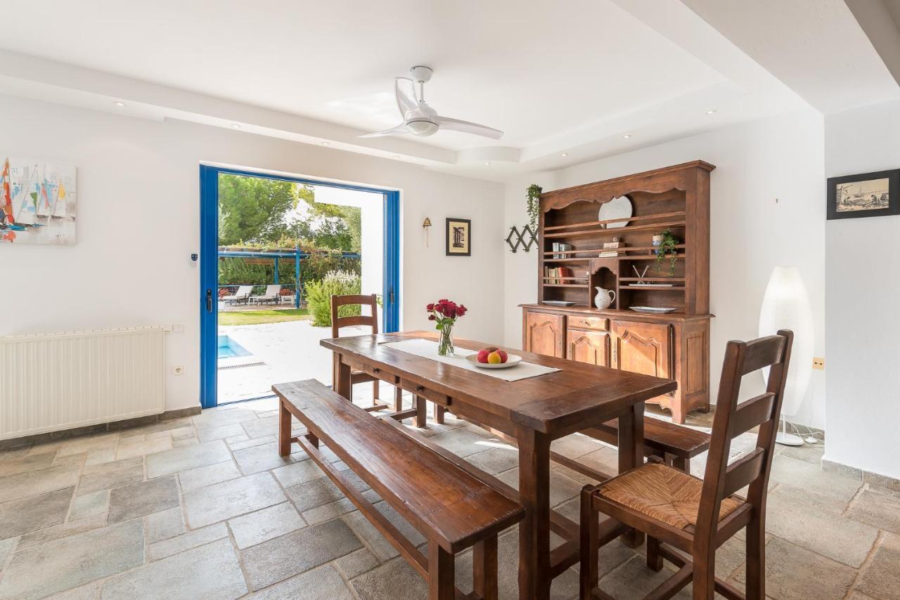 Summer Villa Pasiphae Private Pool - Bbq -Beach 2Min 苏尼翁 外观 照片
